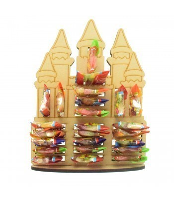 6mm Christmas Haribo Sweets Holder Advent Calendar - Princess Castle Shape On Plaque
